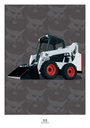 Bobcat sur Fond Graphique